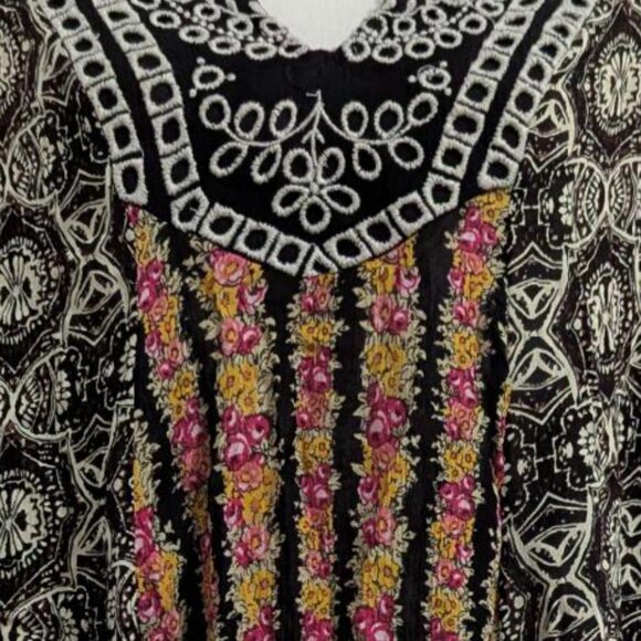 NWT: Free People Falling Into You Multi Print Floral Print Tunic Top/Dress - Picture 6 of 7